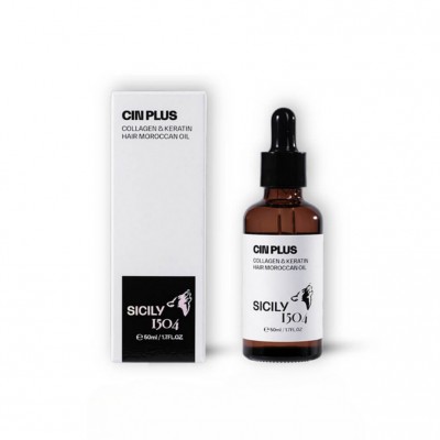 Tinh dầu dưỡng tóc Cinplus Collagen and Keratin Hair Moroccan Oil (tặng lược + dầu gội Aurane 40ml, không lấy quà giảm thêm 12.000đ)