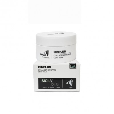 Sáp vuốt tóc Cinplus Clay Wax Sicily 1504 Left (tặng lược + dầu gội Aurane 40ml, không lấy quà giảm thêm 12.000đ)